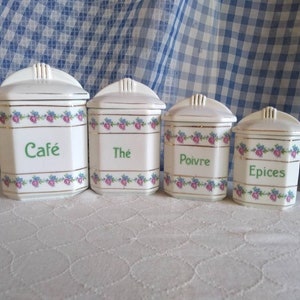 Vorratsdose Set Blumen Deckel Vorratsdose Set Rose Vintage 1950er Jahre Vorratsdose Vorratsdose Set