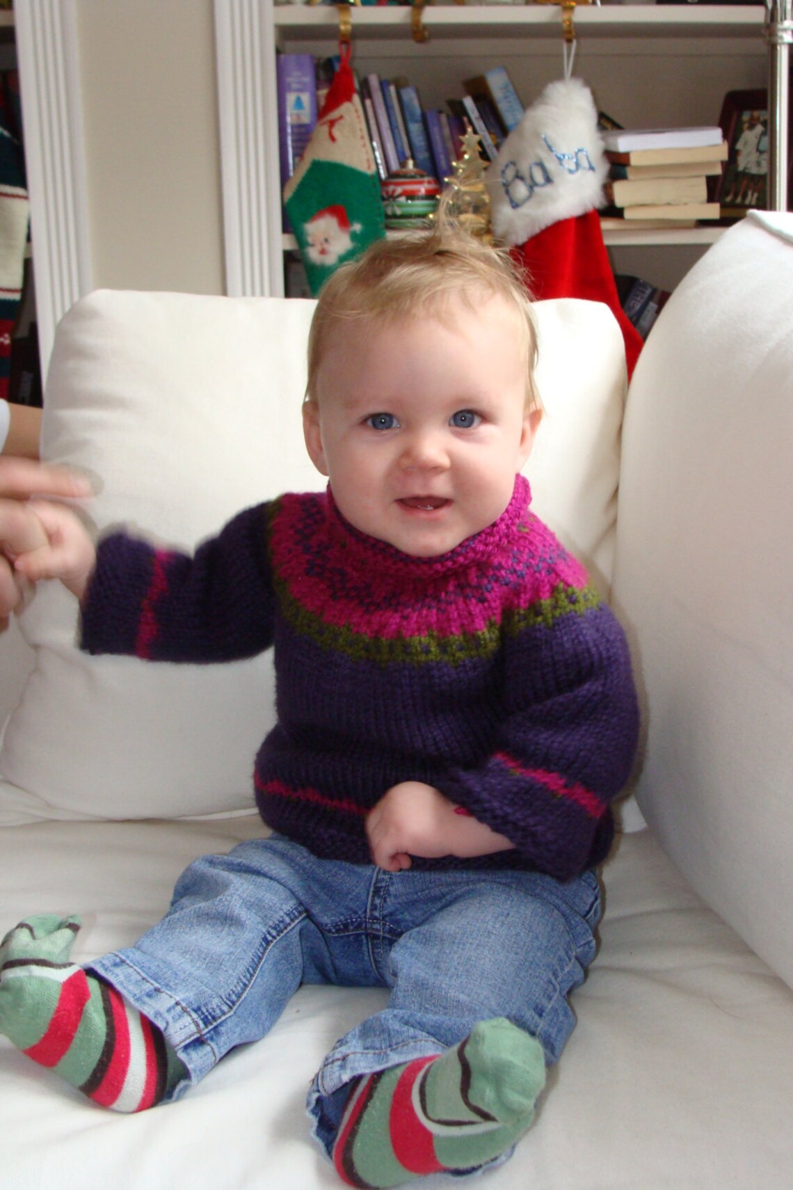 Handknit Baby Sweater Etsy