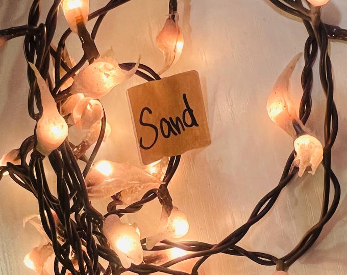 hand dipped teeny silicone rice light BATTERY “sand”