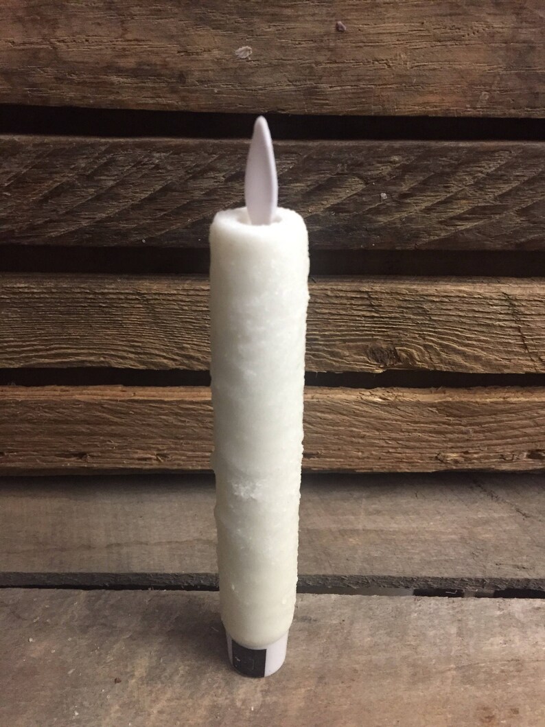 8 Primitive moving flame flameless TIMER Taper candle Etsy