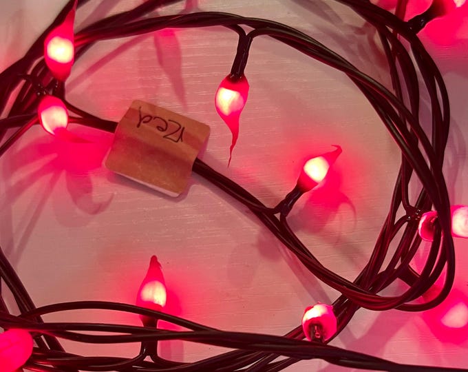 Raggedy junction hand dipped teeny silicone rice light electric “FIRE red”