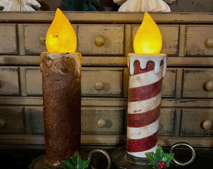 10” Christmas candle by Raggedy Junction