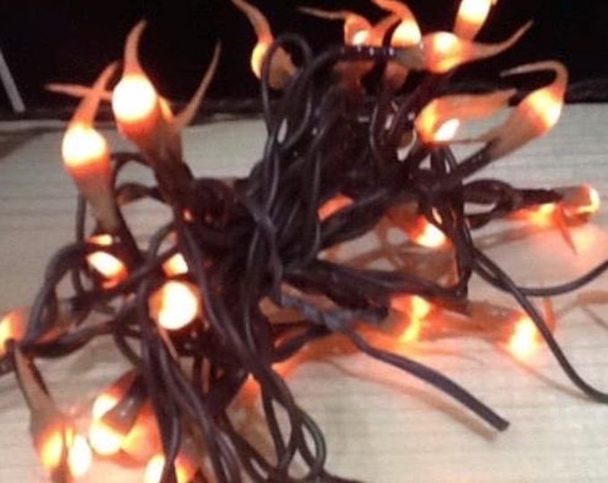 Raggedy junction Battery timer Hand dipped silicone rice lights “Nutmeg”