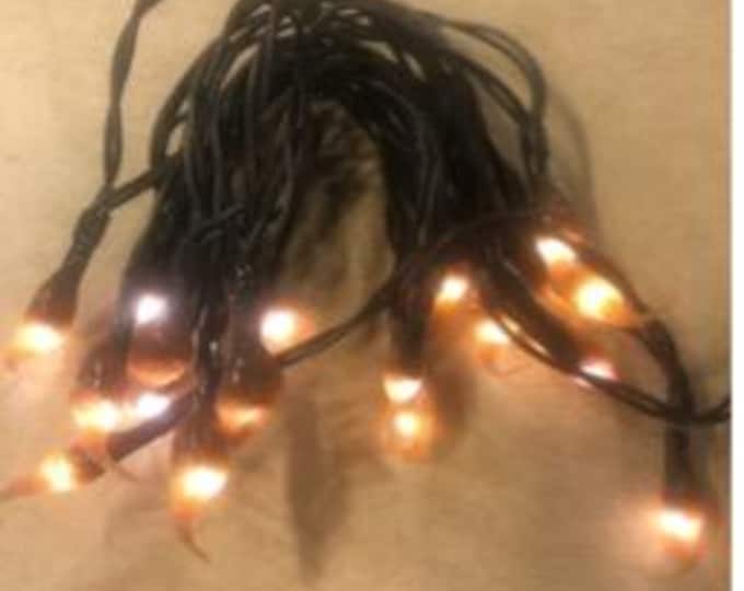 Electric Hand dipped silicone teeny rice lights “Nutmeg”