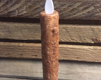 6" Primitive moving flame flameless TIMER Taper Raggedy Junction