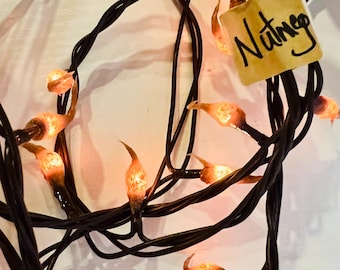 Electric Hand dipped silicone teeny rice lights “Nutmeg”