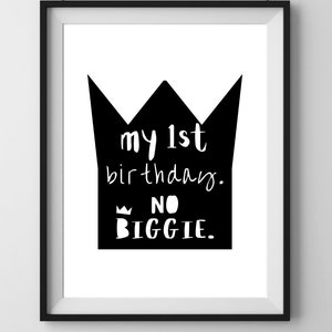 Meu primeiro aniversário sem sinal de Biggie | O grande sinal de aniversário | O notório sinal de um aniversário | Sinal do primeiro aniversário | Biggie Pequenos