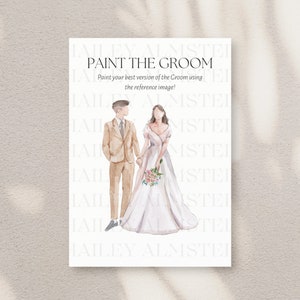 Bridal Shower Game, Activities for Bridal Shower, Paint the Groom Bridal Shower Game, Engagement Shower Game, Bachelorette Party Game