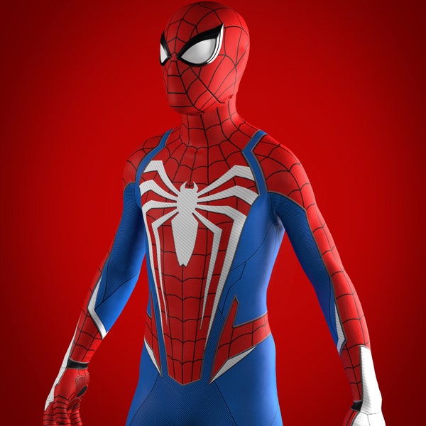 Spider-Man Sewing and Dye Sub Pattern Advanced Suit 2.0 Cosplay Bodysuit Male