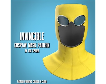 Invincible Mask and Cowl Sewing Pattern Superhero Cosplay