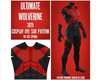 Ultimate Wolverine 2025 Dye Sub Pattern Cosplay Bodysuit Male/Masculine