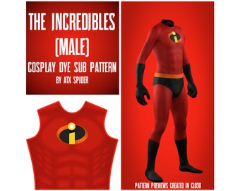 The Incredibles (Male) Dye Sub Pattern Cosplay Bodysuit