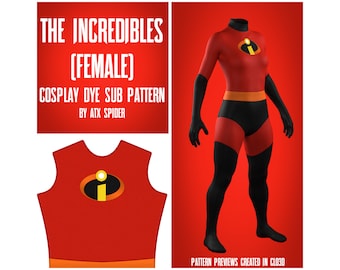 The Incredibles (Female) Dye Sub Pattern Cosplay Bodysuit