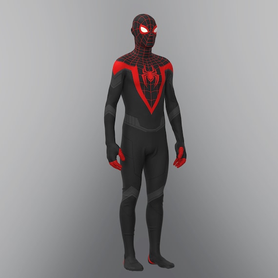 スパイダーマン 昇華転写プリント パターン マイルズ・モラレス