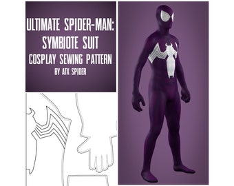 Ultimate Spider-Man Sewing Pattern Symbiote Black Suit Cosplay Bodysuit