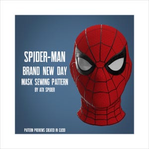Spider-Man Brand New Day Maske Nähen/Dye Sub Pattern für Superhelden Cosplay