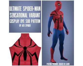 Ultimate Spider-Man 2024 Sensational Variant Dye Sub Pattern Male Superhero Cosplay Bodysuit