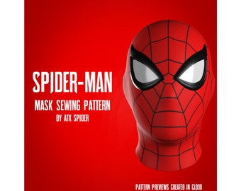 Spider-man Mask Sewing/dye Sub Pattern for Superhero Cosplay