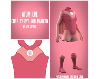Atom Eve Dye Sub Pattern Invincible Female Superhero Cosplay Bodysuit and Cape
