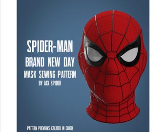 Spider-Man Brand New Day Mask Sewing/Dye Sub Pattern for Superhero Cosplay