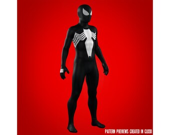 スパイダーマン クラシック ブラック スーツ 縫製パターン シンビ