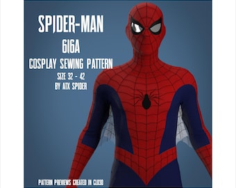 Spider-Man Sewing/Dye Sub Pattern Alex Ross Classic Suit Mens/Masculine Cosplay Bodysuit