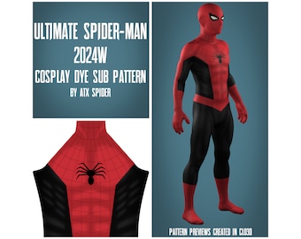 Ultimate Spider-man 2024 Dye Sub Pattern Male Superhero Cosplay
