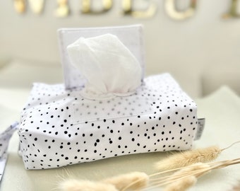 WiBeut® Premium Dots Black & White lingettes humides boîte sac lingettes humides étui, lingettes humides étui