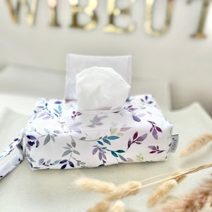 WiBeut® Premium Purple Leaves wet wipes box pouch