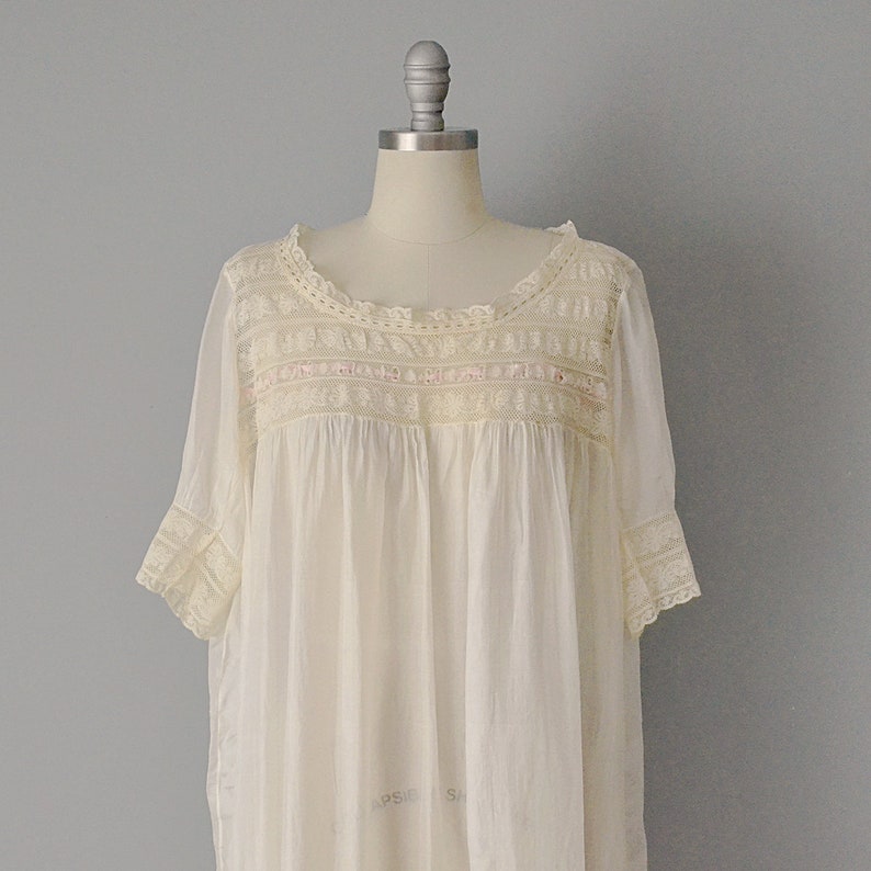 Teens Dress // Dated 1914 Ivory Sheer Silk Wedding Chemise | Etsy