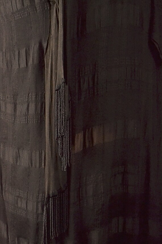 1800s Silk Dress / Victorian Black Silk Dress wit… - image 9