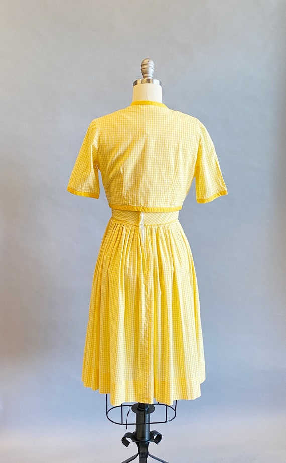 1950s Gingham Dress / 50s Day Dress / 1950s Cotto… - image 9