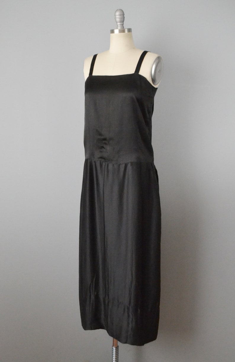 1920s Dress / Flapper Dress / 1920s Black Dress / Authentic 1920s Dress / Antique Dress / Size Small Size Medium image 4