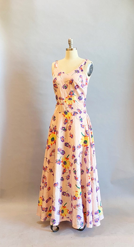 1930's Floral Dress  / 30's Dress With Jacket / S… - image 4