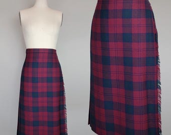 Dames kilt / Schotse kilt / Schotse kilt / Made in Scotland / geruite wollen rok / maat - medium - large