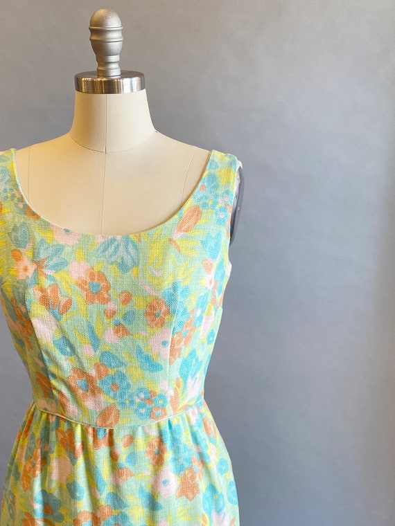 1960s Floral Maxi Dress / 60s Sun Dress / 1960s S… - image 3
