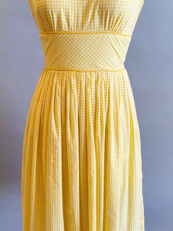 1950s Gingham Dress / 50s Day Dress / 1950s Cotto… - image 4