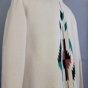 1960s Chimayo Jacket / Chimayo Jacket / Ortega's Chimayo Jacket / Hand Woven Blanket Jacket / Size Medium image 6