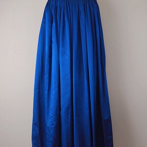 Bergdorf Goodman Designer Couture / 1950s Dress and Cape / 1957 Royal Blue and Emerald Silk Gown and Matching Cape / Size Small image 9