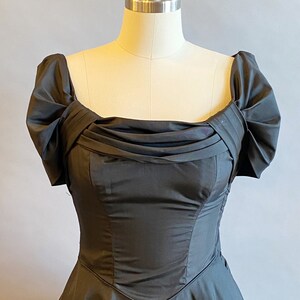 1940s Fred Perlberg Dress / 1940s Black Party Dress / 40s Cocktail ...