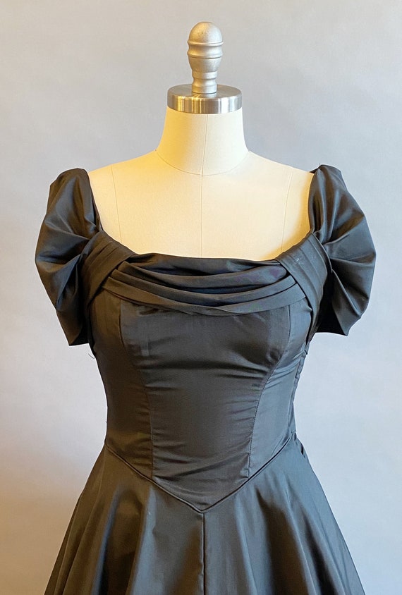 1940s Fred Perlberg Dress / 1940s Black Party Dre… - image 3