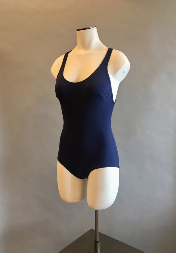 1960s Emilio Pucci Swimsuit / Navy Blue One Piece… - image 3