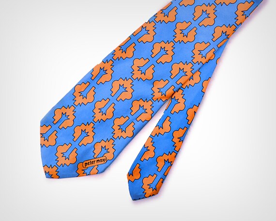 1960s Peter Max Geometric Print Necktie // Vintage