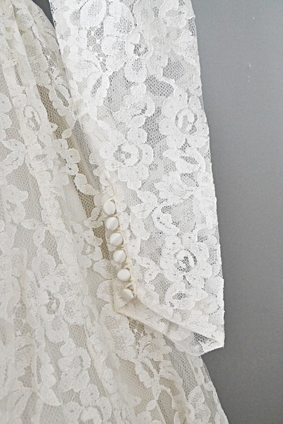 1950s Wedding Dress / Short Wedding Dress / Brida… - image 6