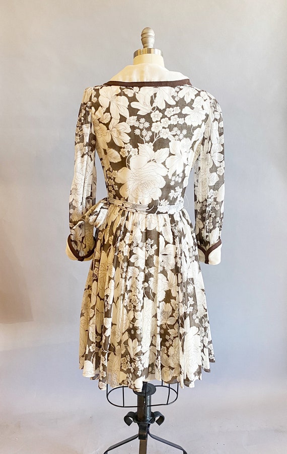 1970s Floral Wrap Dress / S. Eisenberg Dress / Fl… - image 6
