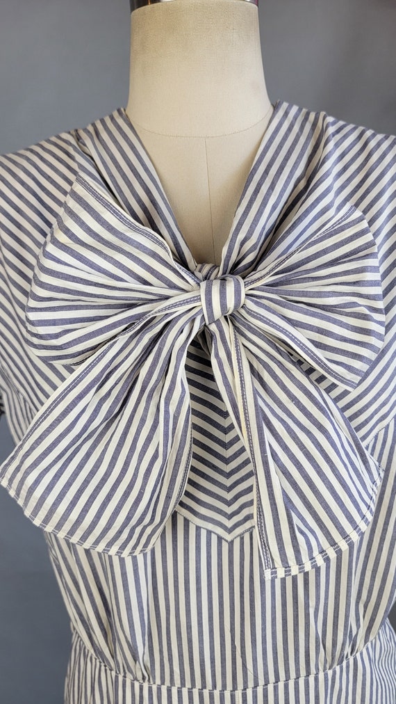 1940s Day Dress / 1940s  Mc Mullen Dress / Gray a… - image 8