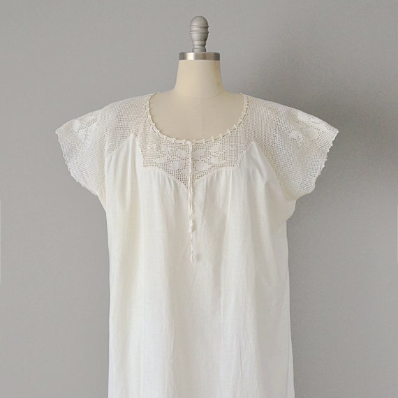 1800s Victorian Dress / Victorian Off-White Cotto… - image 3