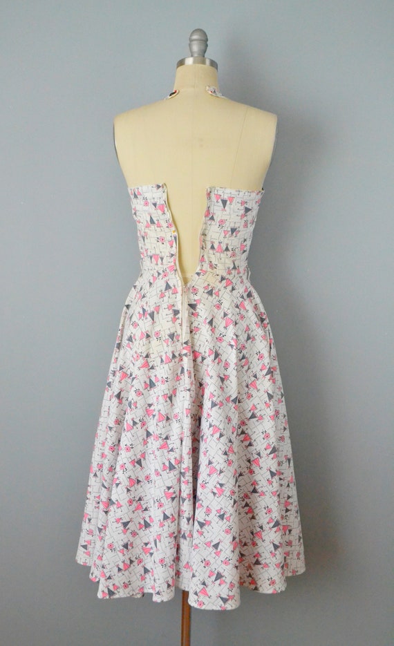 1950s Novelty Print Dress / Floral Print Dress / … - image 8