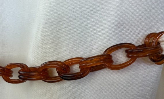 1960s Mod Coat / Celluloid Buttons & Chain on Whi… - image 8