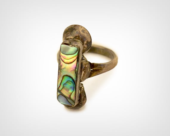 40s Ring // 1940’s Mexican Sterling Silver Ring Ab